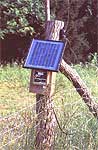 A solar powered fence on the farm.